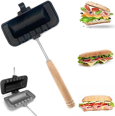Machine à sandwich pour petit-déjeuner grille-pain hot-dog poêle panini aux œufs antiadhésive