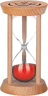 Sablier rubik, sablier de 10 minutes avec base en bois, sablier pour le nettoyage
