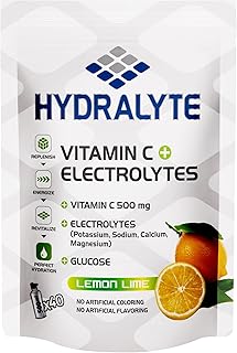 Hydratelite vitamine c + électrolytes hydratation sports drink powder mix sachet, 800g