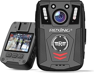 Caméra corporelle rexing b1, écran fhd 1080p de 2 pouces, mémoire 64g, enregistrement