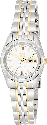 Montre à quartz seiko pour femme, affichage analogique et bracelet en acier inoxydable