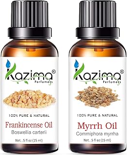 Coffret d'huiles essentielles d'encens et de myrrhe kazima (15 ml chacun) - huile
