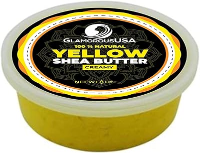 Beurre de karité africain jaune crémeux naturel de luxe - ingrédients de haute qualité - crème hydratante et rajeunissante quotidienne - beurre de karité 8 oz. Diaytar Sénégal : Qualité garantie, prix imbattables, livraison rapide