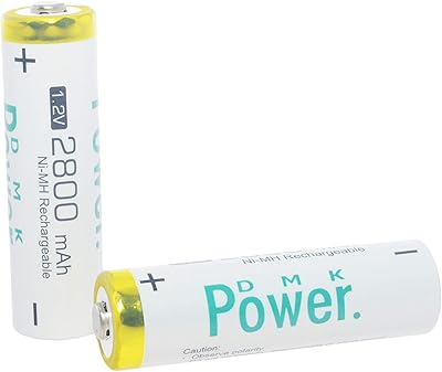 Piles rechargeables dmk power aa, haute capacité 2800 mah 1,2 v nimh à