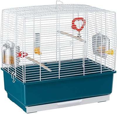 Cage rectangulaire fairplast pour oiseaux exotiques et canaris, 49 x 30 x 48,5