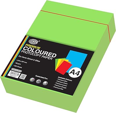 Papier de copie couleur fis premium, 500 feuilles, 80 g/m2, vert premium, format