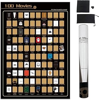 Affiche à gratter ntzs 100 films - liste des meilleurs films de tous