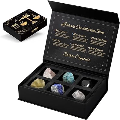 Ensemble de pierres de naissance en cristal de guérison ophella avec boîte