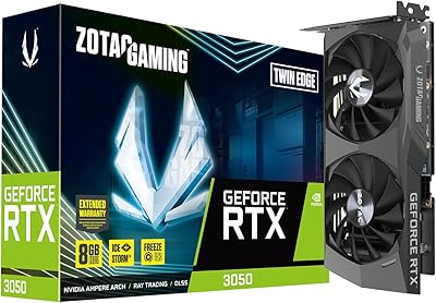 Carte graphique de jeu zotac geforce rtxtm 3050 twin edge 8