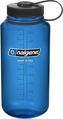 Bouteille d'eau à large goulot tritan sans bpa nalgene bleue 32