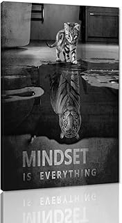 Art mural de bureau inspirant cadre par et citation de mindset is