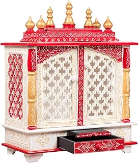 Kamdino art & craft temple religieux en bois rouge temple standard