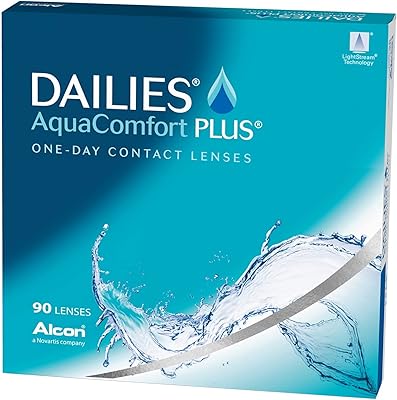 Lentilles de contact quotidiennes alcon dailies aquacomfort plus un jour (-1,00,8,7,14,90) - paquet