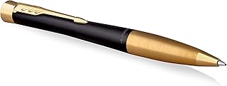 Stylo à bille parker urban twists noir avec bordure dorée |