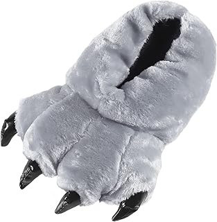 Pantoufles en peluche ibeauti animal paw avec pattes, pantoufles en peluche pour adolescentes