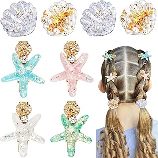 Pinces à cheveux étoile de mer en perles de coquillage et accessoires