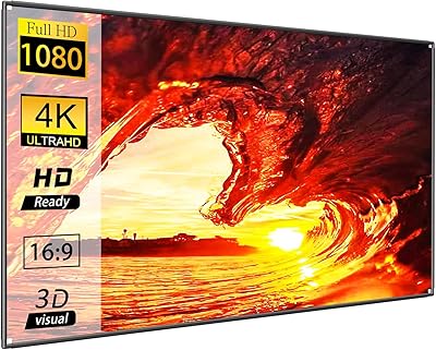 Écran d'affichage de 120 pouces avec cadre 16:9 hd 4k projecteur de film