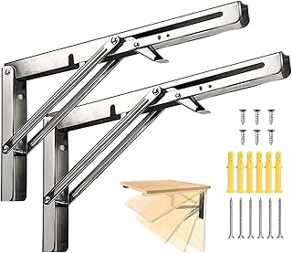 Supports d'étagère pliants vexel en acier inoxydable, 14 pouces (2 pièces)