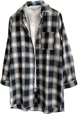 Chemisier boutonné à manches longues en coton minibee pour femme