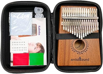 Piano à pouce decisound 17 touches, kalimba avec notes gravées, marteau d'accordage
