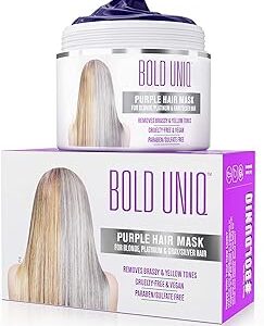 Masque capillaire violet unique et audacieux pour cheveux blonds, platine et argentés, masque bleu pour réduire le bronze et hydrater les cheveux secs et abîmés, tonique sans sulfate, 200 ml. Consommez mieux avec Diaytar, votre marketplace discount