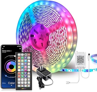 Bande lumineuse led ultra longue avec télécommande, 600 led, 66,8 pieds