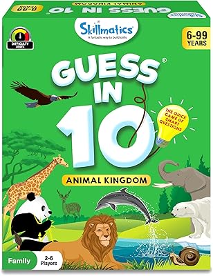 Jeu de cartes skillmatix - jeu de devinettes dans 10 règnes animaux, cadeaux