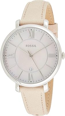 Montre à quartz fossil pour femme avec affichage analogique et bracelet en cuir