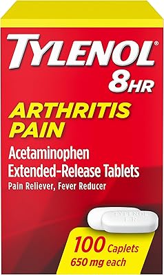 Capsules d'acétaminophène tylenol pour l'arthrite et les douleurs articulaires pendant 8 heures, 100