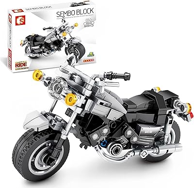 Mepigen ensemble de blocs de construction de jouets de moto, jouets pour garçons