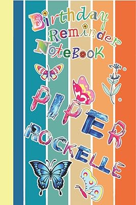 Livre de rappel d'anniversaire de piper rockelle acteur merch : carnet de notes