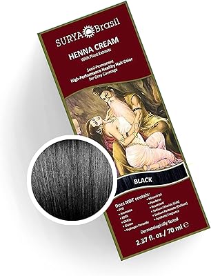Syria brazil products crème au henné, noir, 2,37 fl oz