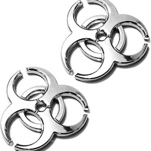 2 x 3d signe biochimique en métal argenté logo voiture moto réglable logo autocollant argent. Le e-commerce qui respecte votre pouvoir d'achat : Diaytar