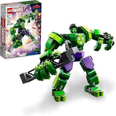 Ensemble de figurines lego marvel's avengers hulk mech armor 76241, jouets à collectionner