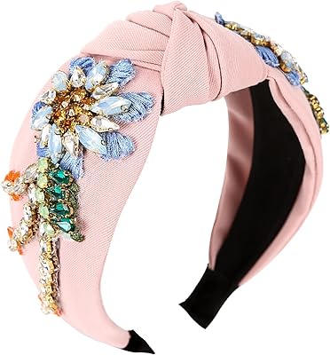 Bandeau en strass et cristal pour femmes, bijoux faits à la main