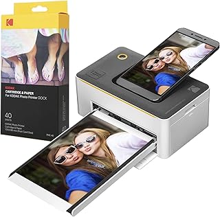 Imprimante photo instantanée portable de luxe kodak dock 4x6 pouces (édition 2022)