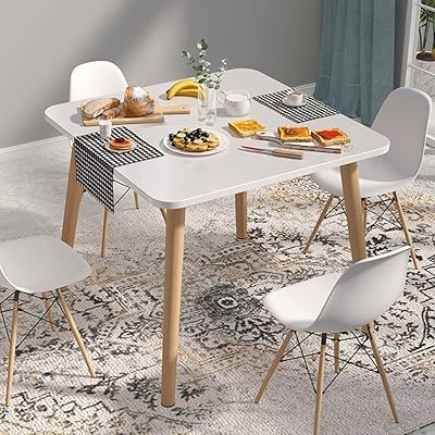 Table à manger rectangulaire moderne eames, table à manger moderne simple en bois