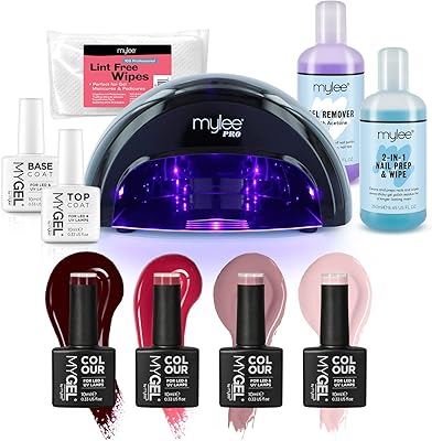 Kit complet de lampe à ongles en gel led miley professional, 4 couleurs