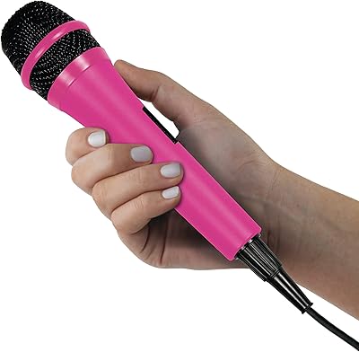 Singing machine smm-205p microphone karaoké dynamique omnidirectionnel avec cordon de 10
