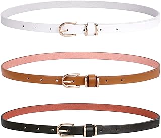 Ceinture fine en simili cuir pour femmes, robes, jeans, filles, ceinture fine
