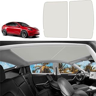 Couvertures de toit en verre avant et arrière motorp tesla model y, lot