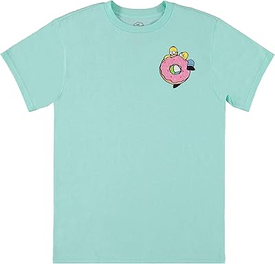 T-shirt classique homer simpson pour hommes des simpsons brodé sur la poitrine