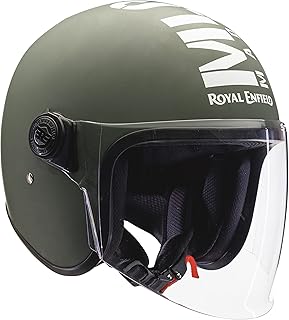 Casque ouvert mlg approuvé royal enfield isi & dot avec visière transparente