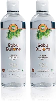 Huile de noix de coco extra vierge babybuttons pour le massage de la peau