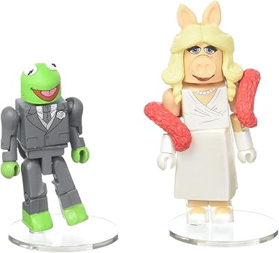 Ensemble de poupées officielles kermit miss piggy the muppets mini-mets de diamond