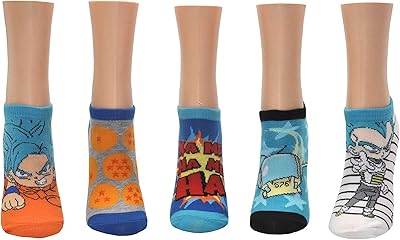 Chaussettes basses dragon ball super kids (5 paires) - convient aux chaussures