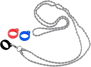 Lanière argentée avec boucle anti-perte bandes en silicone colorées polyvalentes pour contenir