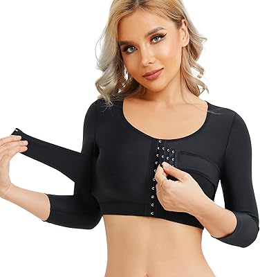 Ceinture de bras à fermeture frontale post-chirurgicale lanx pour femmes, soutien-gorge de compression