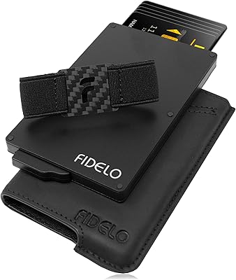 Mini portefeuille en cuir avec porte-cartes de crédit fin rfid fidlo pour hommes