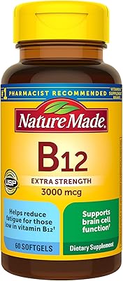 Supplément de vitamine b12 extra fort nature made 3000 mcg, complément alimentaire